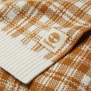 Timberland‎ Women's Plaid Scarf Mustard/Cream OS NWT IN PACKAGING